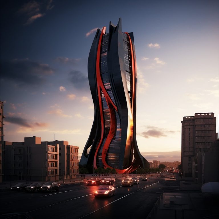 Tower in Morocco design AI